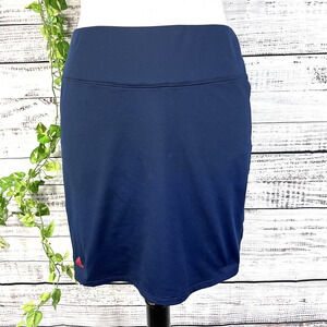 Adidas USA Golf Skirt Skort size Large Navy Blue Stars Lace Red Athletic Fitness